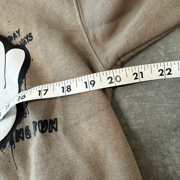 Vintage Y2K Urban Trip Graffiti Denim & Flower Tan Oversize Grunge Youth 11/12 - Picture 4 of 5